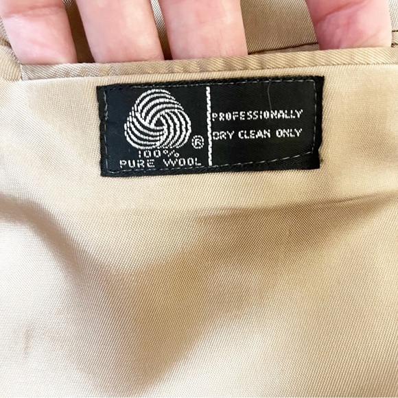 Vintage Pierre Cardin Sport Coat Blazer Size 44R Tan Wool Two Button Union Made - Picture 11 of 13